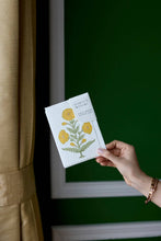 Load image into Gallery viewer, Block Printed Saffron Card