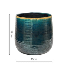 Load image into Gallery viewer, Como Hand Finished Indoor Ceramic Plant Pot H14cm D15cm