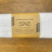 Load image into Gallery viewer, Small Tablecloth, Handwoven With Lace