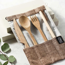 Load image into Gallery viewer, Reusable Bamboo Cutlery Set - Handmade & Eco-friendly Pack