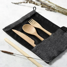 Load image into Gallery viewer, Reusable Bamboo Cutlery Set - Handmade & Eco-friendly Pack