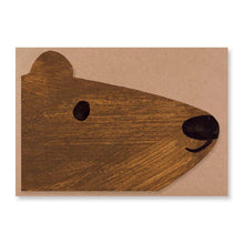 Load image into Gallery viewer, Brown Bear Shaped Greeting Card