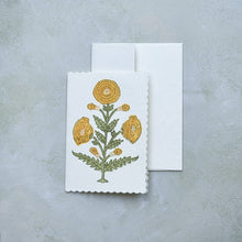 Load image into Gallery viewer, Block Printed Saffron Card