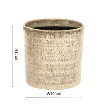 Load image into Gallery viewer, Chambray Reactive Glaze Ceramic Indoor Planter In Ivory