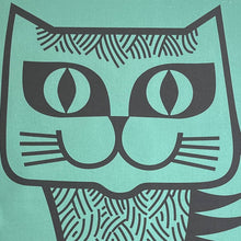 Load image into Gallery viewer, Magpie x Hornsea Teatowel Cat Teal