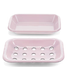 Load image into Gallery viewer, Two-Part Enamel Soap Dish - Pink