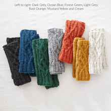 Load image into Gallery viewer, Cable Knit Wool Lined Wristwarmer Gloves