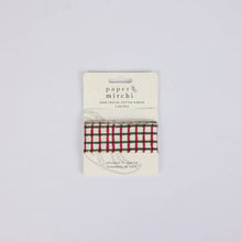 Load image into Gallery viewer, Block Printed Ribbon (3M) - Red & Green Gingham