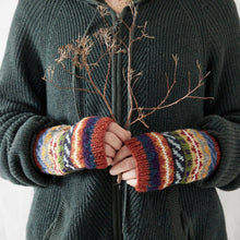 Load image into Gallery viewer, Waste Wool Wristwarmers with Detachable String