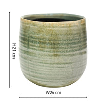 Load image into Gallery viewer, Como Hand Finished Indoor Ceramic Plant Pot H21cm & D26cm