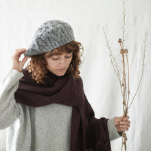 Load image into Gallery viewer, Cable Knit Wool Beret Hat