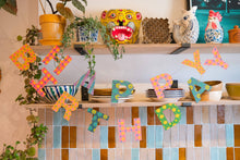 Load image into Gallery viewer, Bright Happy Birthday Sewn Garland