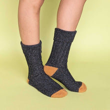 Load image into Gallery viewer, Unisex Recycled Silk Blend Ribbed Socks