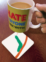 Load image into Gallery viewer, David Shrigley Coaster - Caterpillar Fuck