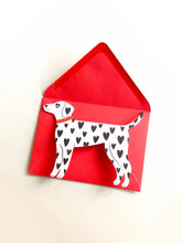 Load image into Gallery viewer, Loveheart Dalmatian Greeting Card