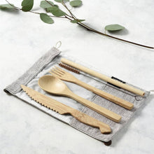 Load image into Gallery viewer, Reusable Bamboo Cutlery Set - Handmade & Eco-friendly Pack