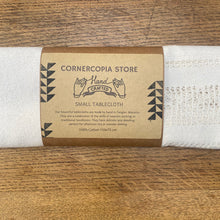 Load image into Gallery viewer, Small Tablecloth, Handwoven With Lace