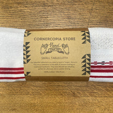 Load image into Gallery viewer, Small Tablecloth, Handwoven With Lace