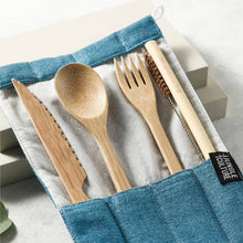 Load image into Gallery viewer, Reusable Bamboo Cutlery Set - Handmade & Eco-friendly Pack