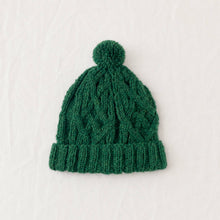 Load image into Gallery viewer, Hand Knitted Cable Knit Wool Bobble Hat