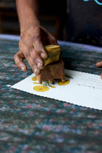 Load image into Gallery viewer, Block Printed Saffron Card