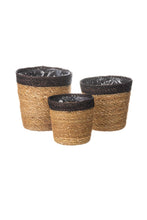 Load image into Gallery viewer, Black Banded Bulrush Baskets - Lined