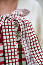 Load image into Gallery viewer, Block Printed Ribbon (3M) - Red & Green Gingham