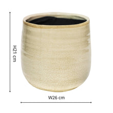 Load image into Gallery viewer, Como Hand Finished Indoor Ceramic Plant Pot H21cm & D26cm