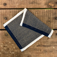 Load image into Gallery viewer, Handloom Place Mat - Navy & Jute