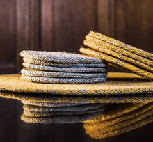 Load image into Gallery viewer, Hand Woven Circular Coasters - Indian Yellow