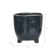 Load image into Gallery viewer, Footed Positano Pots - Ink