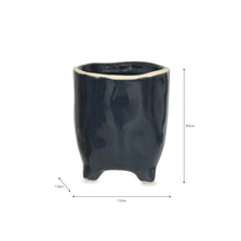 Load image into Gallery viewer, Footed Positano Pots - Ink