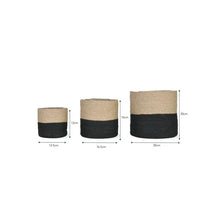 Load image into Gallery viewer, Black & Jute Basket