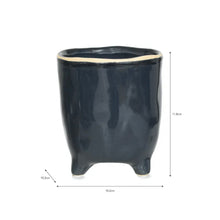 Load image into Gallery viewer, Footed Positano Pots - Ink