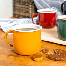 Load image into Gallery viewer, Coloured Enamel Belly Mug - 375ml - Yellow
