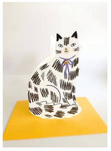 Load image into Gallery viewer, Sitting Kitty Shaped Greeting Card
