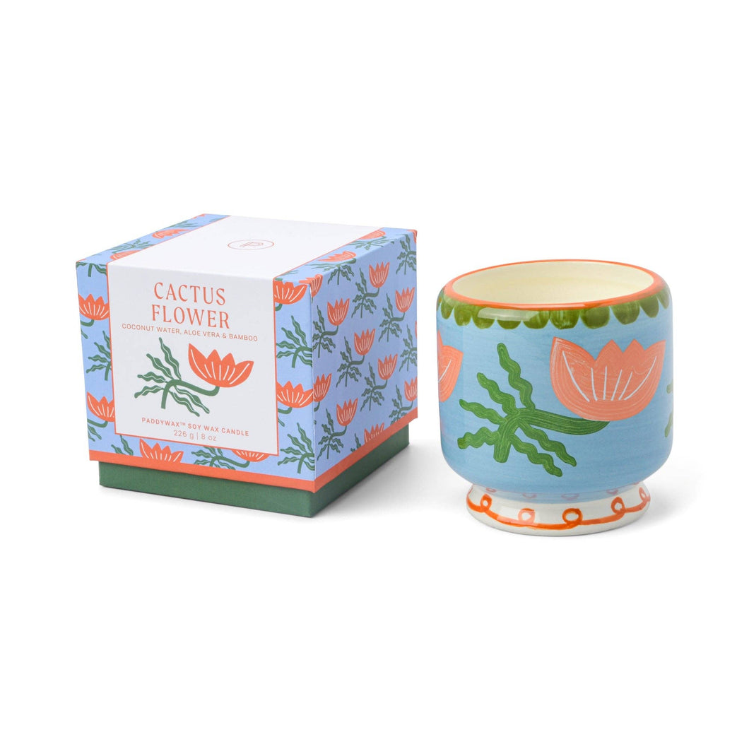 Paddywax A Dopo Flower Ceramic Candle - Cactus Flower