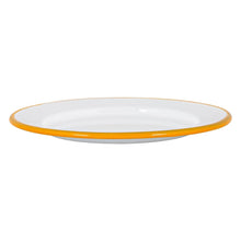 Load image into Gallery viewer, Argon Tableware White Enamel Side Plate - 20cm - Yellow
