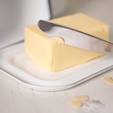 Load image into Gallery viewer, White Enamel Butter Dish
