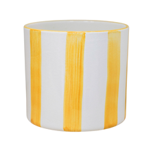 Load image into Gallery viewer, Paros Painted Stripe Pot - H16.5cm D17cm
