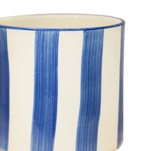 Load image into Gallery viewer, Paros Painted Stripe Pot - H14cm D15cm
