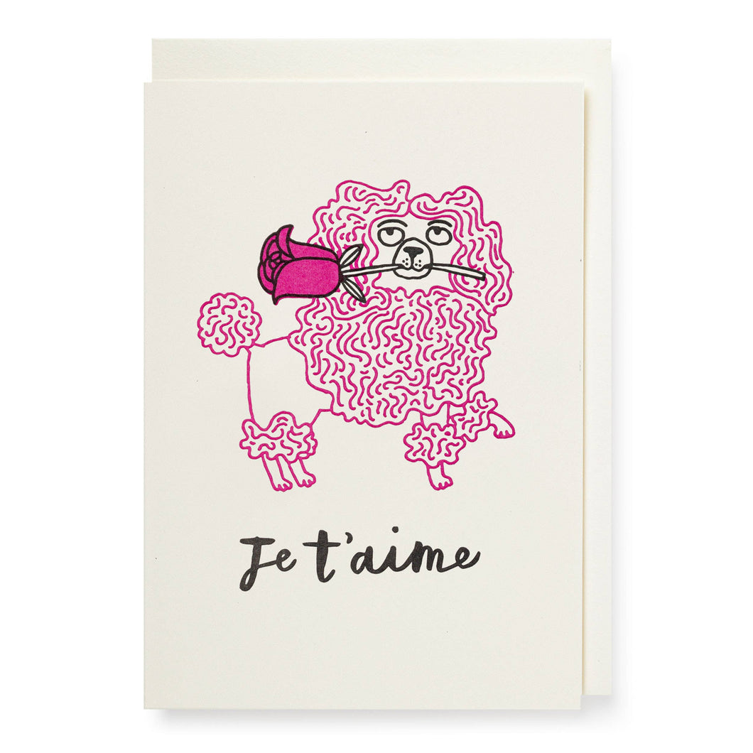 Je T'aime | Letterpress Cards | Small Cards