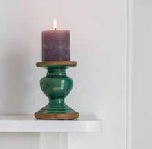Load image into Gallery viewer, Pillar Candle Holder Turquoise
