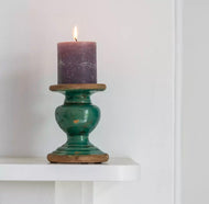 Pillar Candle Holder Turquoise