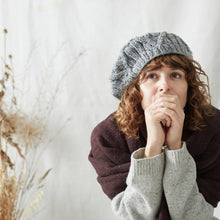 Load image into Gallery viewer, Cable Knit Wool Beret Hat
