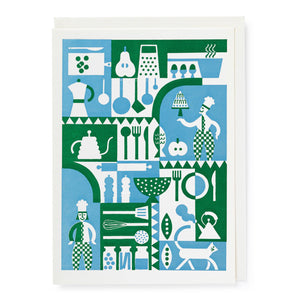 Art Deco Kitchen | Letterpress Cards | Large Cards
