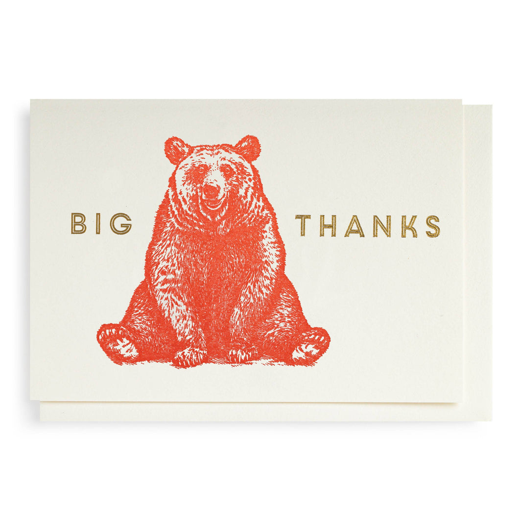 Big Thanks | Letterpress Cards | Small Cards