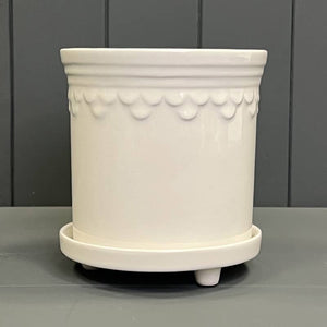 White Saucer Pot - 13cm