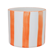 Paros Painted Stripe Pot - H14cm D15cm