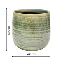 Load image into Gallery viewer, Como Hand Finished Indoor Ceramic Plant Pot H21cm &amp; D26cm
